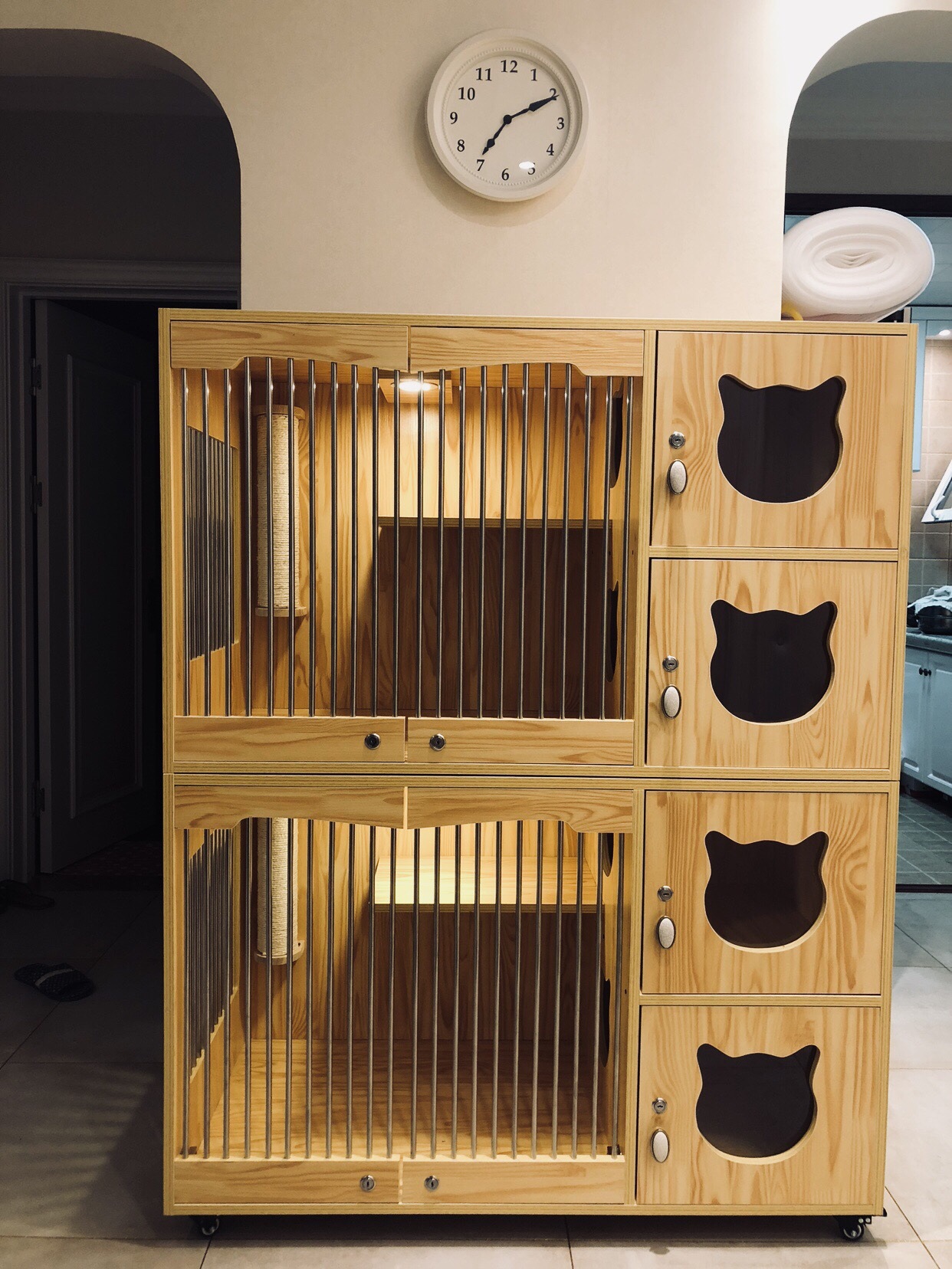 豪华实木猫别墅猫笼猫柜宠物展示笼猫爬架猫屋猫窝猫繁育笼包邮-阿里巴巴
