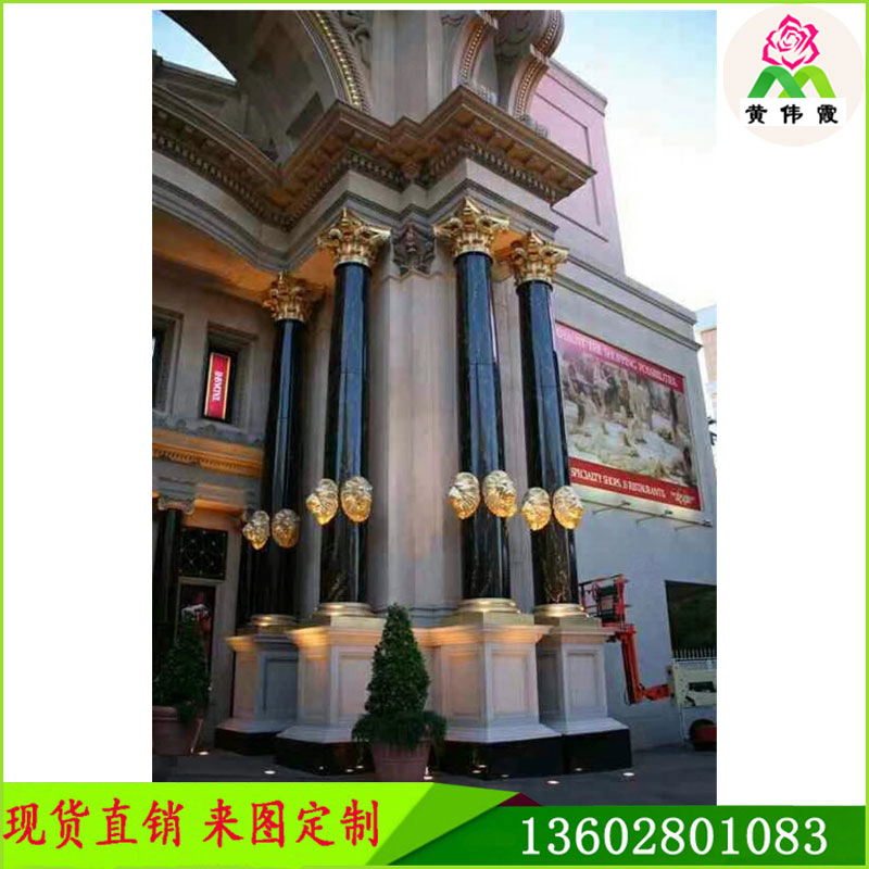批发大型罗马方柱，树脂柱门口装饰，酒店大堂柱子供应