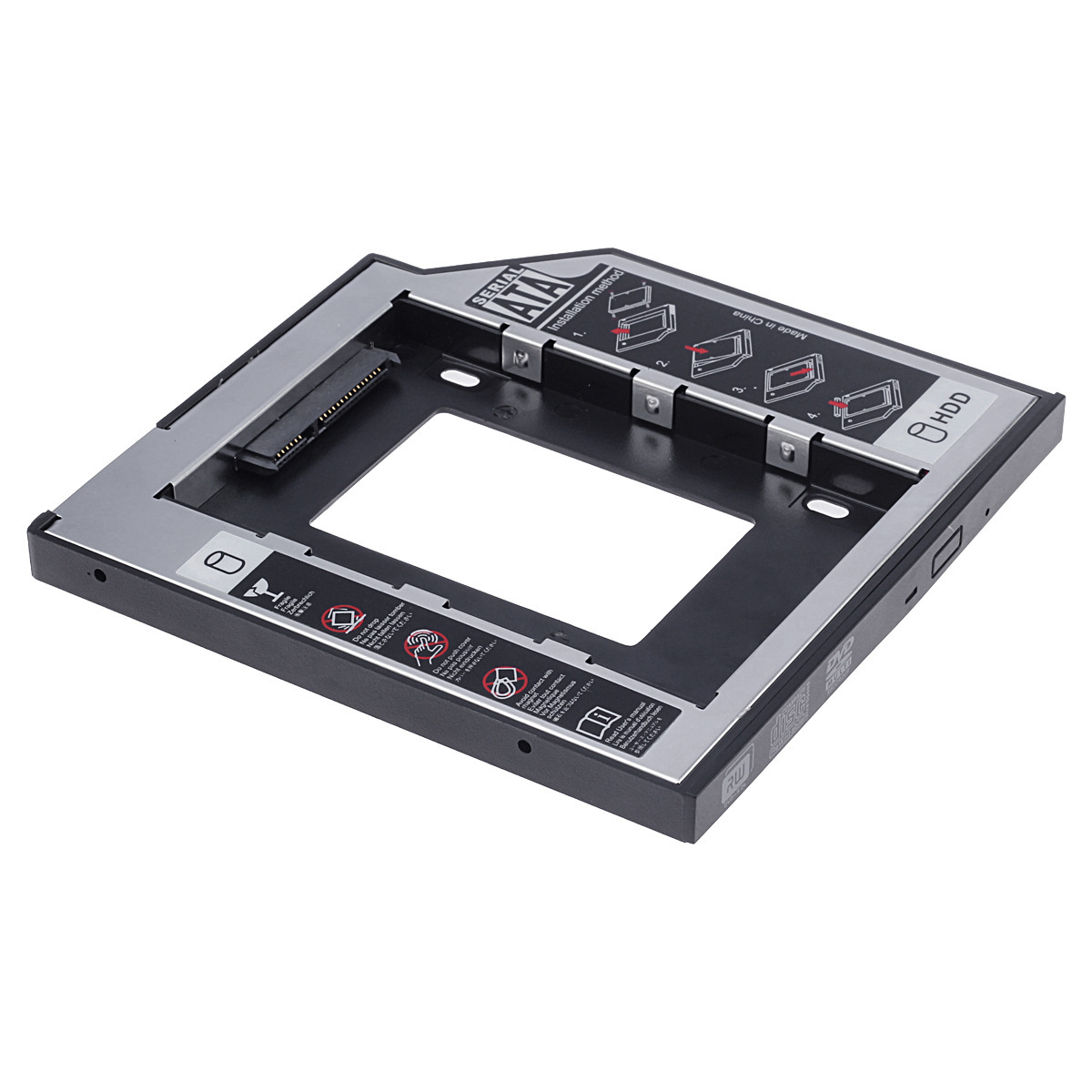 工厂直销 9.5mmSATA3笔记本光驱位硬盘托架铝合金 固态机械通用|ms