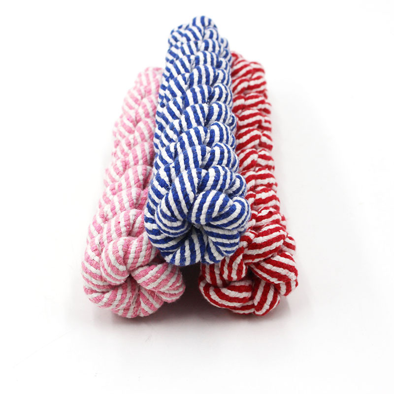 Cuerda de algodón para mascotas juguete palo de maíz tejido Twist stick 20cm cuerda de molienda mordedura de perro suministros para perros de entrenamiento