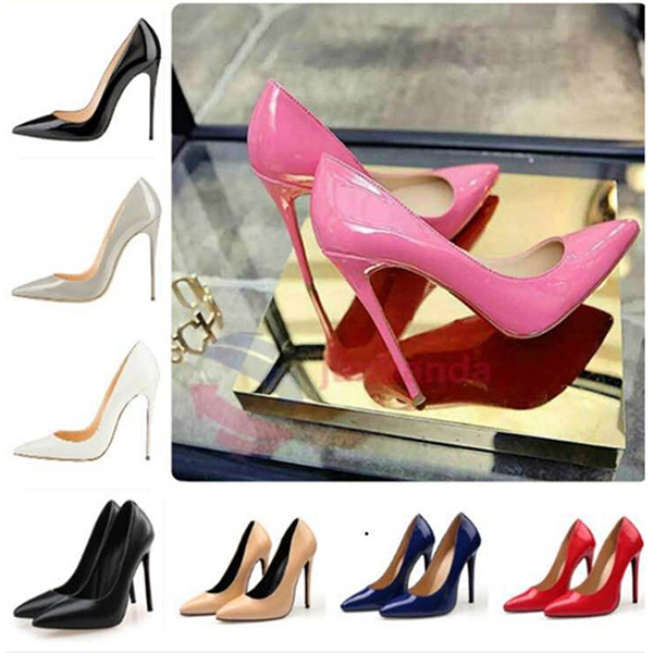 Pointed High Heels Women's Foreign Trade Popular 19 Autumn Winter New Style Patent Leather Sexy Thin Heel Shallow Mouth Commuter Shoes Fashion