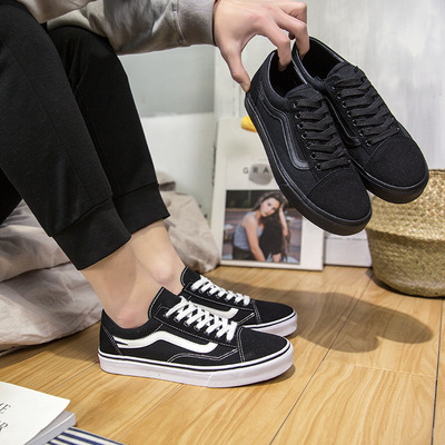 經典原宿ins帆布鞋男韓版潮ulzzang鞋子文藝街拍百搭板鞋名將9019