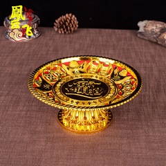 Buddha statue decoration hollow plastic fruit plate for religious worship and funeral supplies wholesale Buddhist ritual items