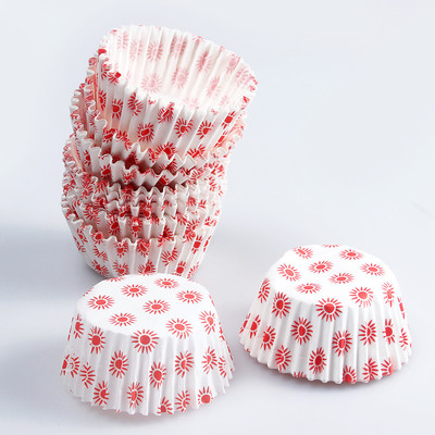 太阳图案蛋糕纸杯子一次性杯托烘焙用纸杯马芬杯曲奇diy面包纸杯