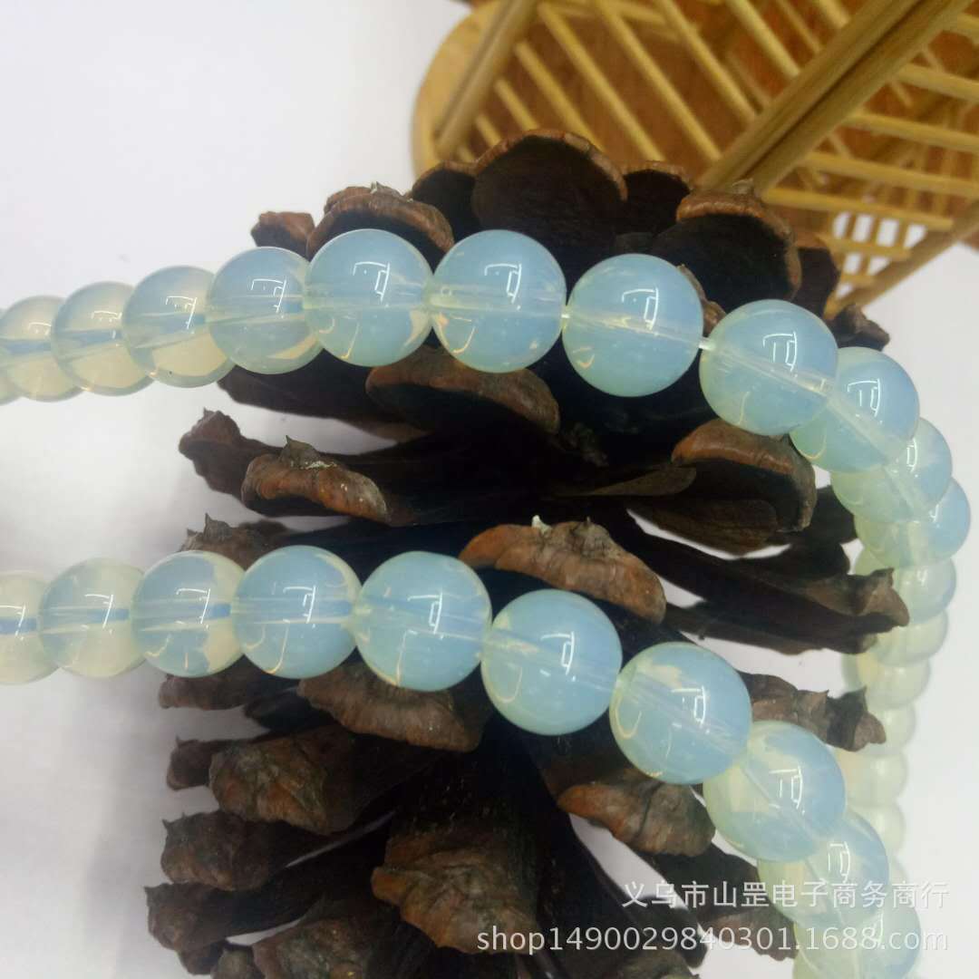 蛋白石散珠圆珠半成品批发 DIY串珠手链饰品配珠厂家直销欧美热销详情图2