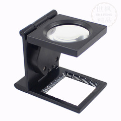 照布測量台式信鴿眼放大鏡9005B帶光源LED燈10倍摺疊刻度經緯密度