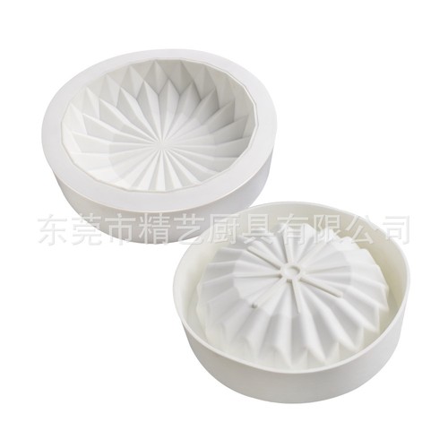Manufacturer mooncake mold origami round mousse mold cake mold silicone mold baking utensils handmade soap mold