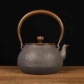 铁壶【海天一色1100毫升】蜡模手工铁壶日式老铁壶铸铁泡茶烧水壶