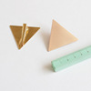 Minimalistic matte metal triangle, small hairgrip, bangs, simple and elegant design