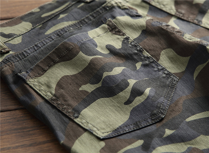 Men's Camouflage Slim Fit Stretch Cargo Pants For Casual Style_voghion.com