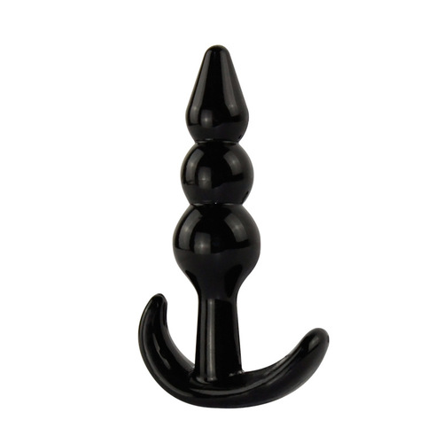 Backcourt supplies, three-bead backcourt plug, anchor type bead-shaped anal plug, female sex toys, foreign trade