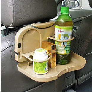 New car seat back tray dining table multifunctional dinner plate storage box car beverage rack water Cup dining table