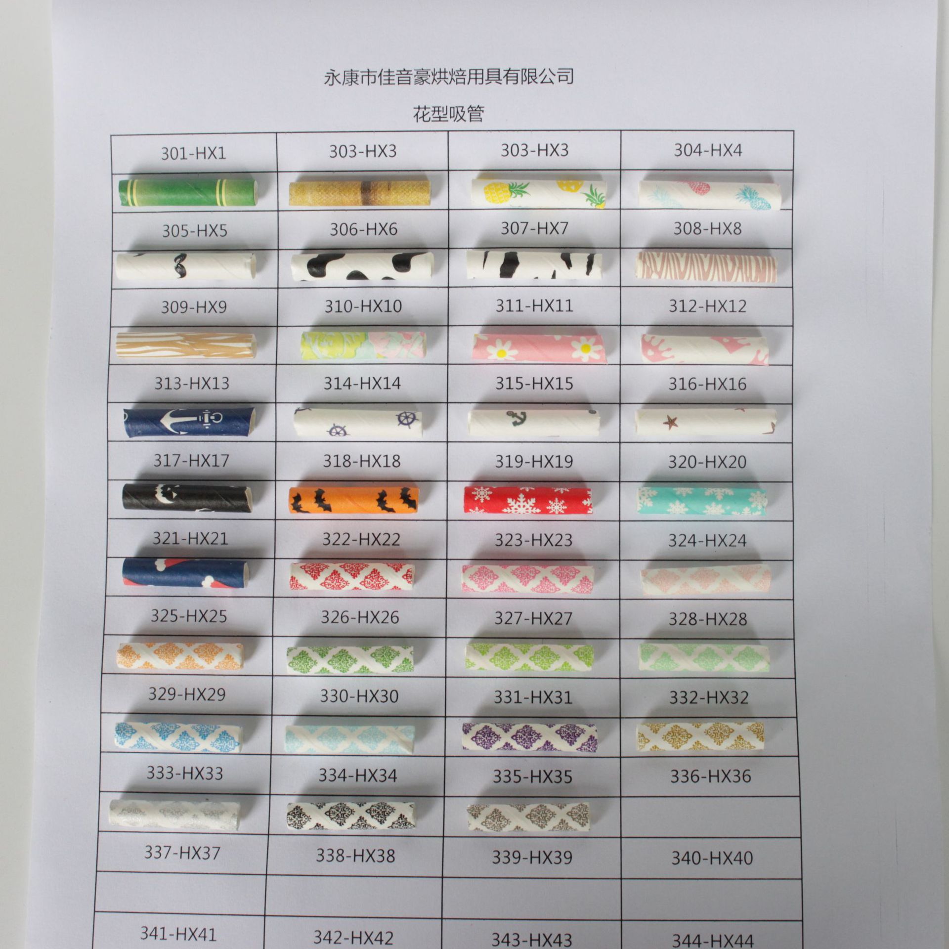 301-335花型吸管