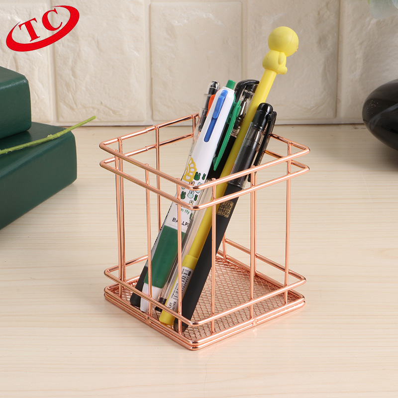 筐 玫瑰金色储物篮ins家居桌面杂物置物篮厂家直销筐日用百货防