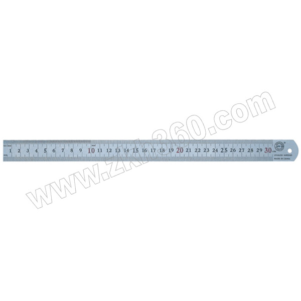 GREATWALL/长城精工05系列亚光套红不锈钢直尺GW-1405151500×38