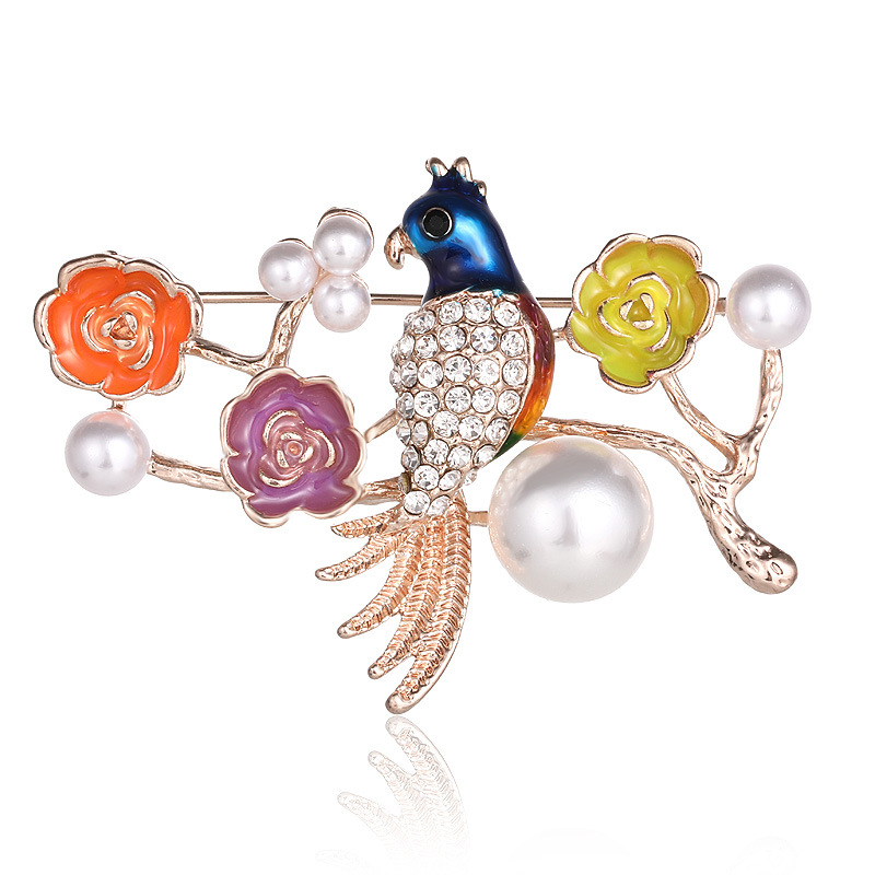 Broche créative tendance coréenne à la mode avec perles et tempérament_voghion.com