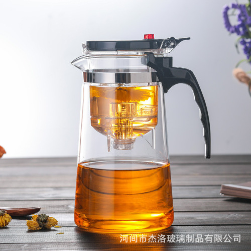 Manufacturer wholesale Elegant Cup Teapot Thickened Removable and Washable Liner Tea Maker High Temperature Resistant Glass Teapot Set