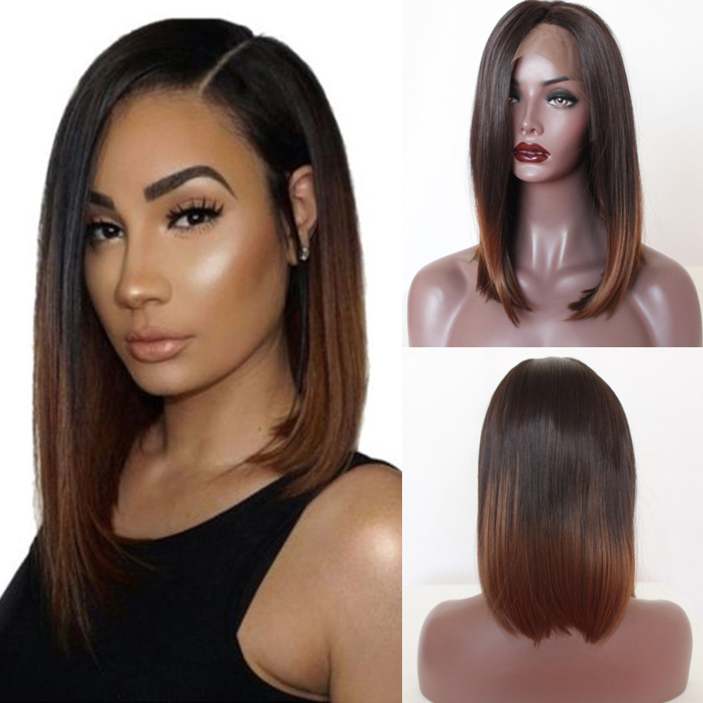 lace frontal on short hair