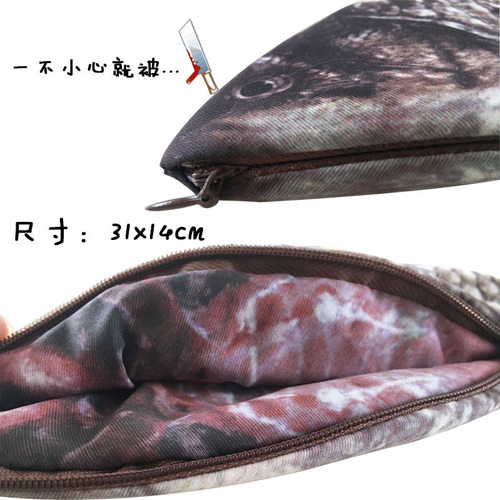 Creative Stationery Simulation Carp Pen Bag, Zero Wallet, Salted Fish Pen Case, Fish Shaped Stationery Storage Bag, Pencil Box for Wholesale