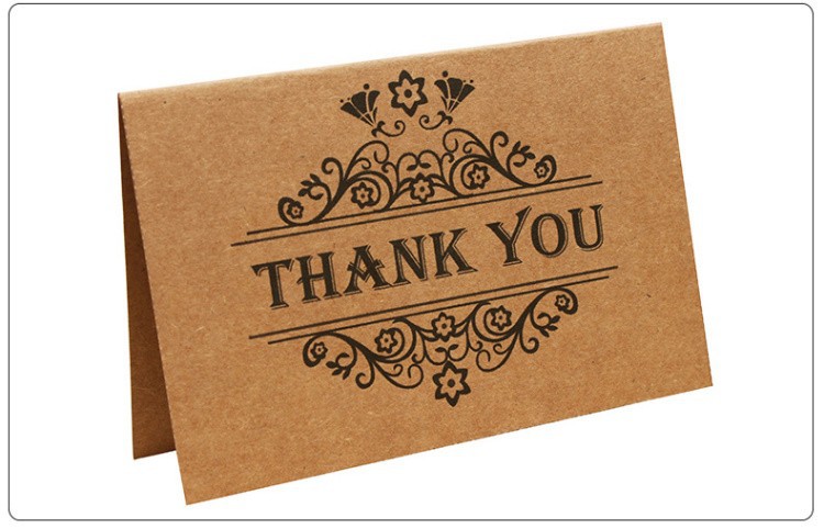 厂家定制 感谢卡 祝福卡片 手写贺卡