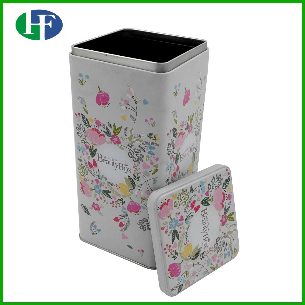 铁盒厂家定制正方型缩口扣颈罐 礼品收纳盒 巧克力糖果罐TIN BOX