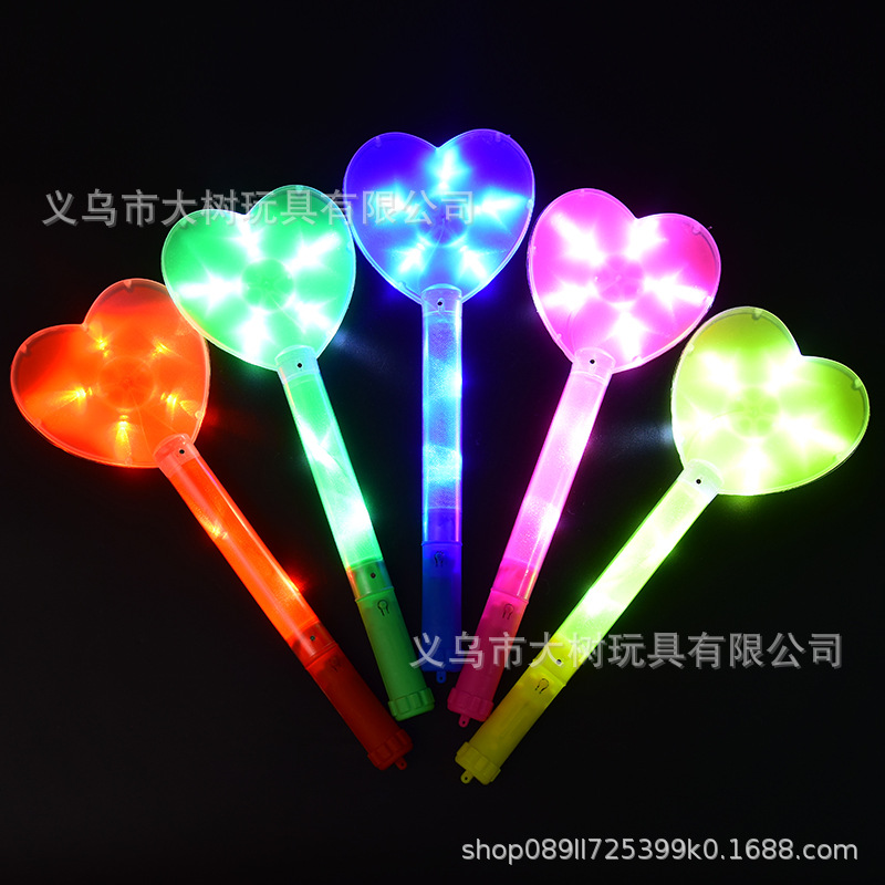 Star Performance concierto grande luminosa plana estrella de cinco puntas Flash Stick luz palo puesto juguete al por mayor