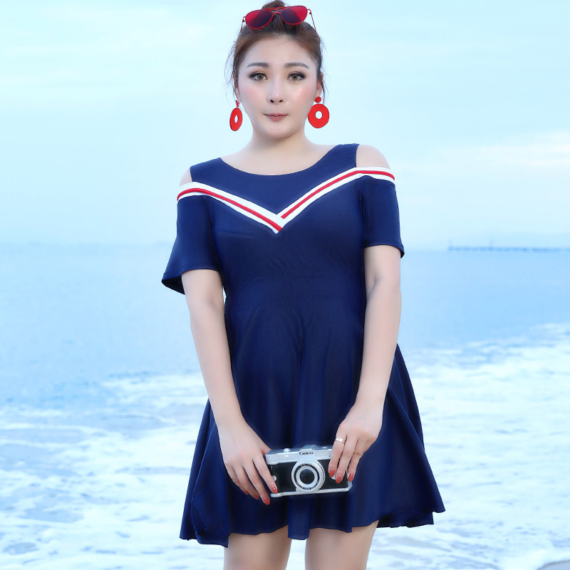 Rhine Levin new pattern Swimsuit fashion sexy Self cultivation Show thin Conjoined Skirt Boxer swimsuit 8817