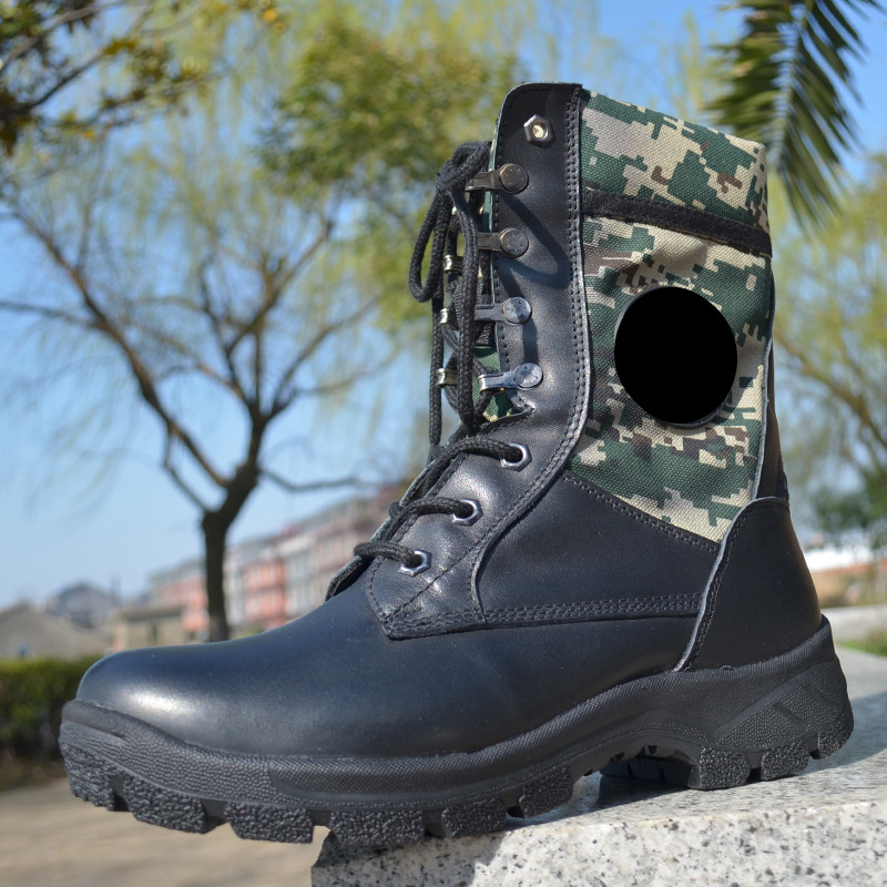 正品制式二炮作战靴火箭军靴特种兵男士高帮户外靴特价