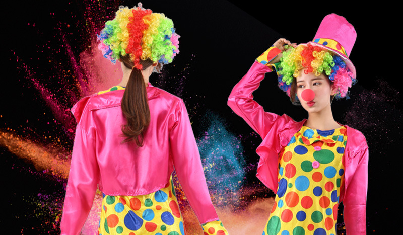 小丑表演服装男cosplay化妆舞会演出搞怪装扮小丑衣服套装详情38