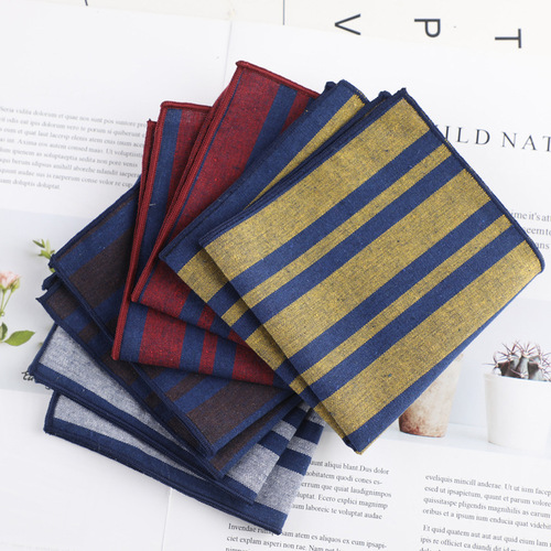 New men's polyester pocket square British plaid square scarf fashion chest scarf suit shirt square scarf handkerchief