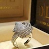 Fashionable metal wedding ring for beloved, accessories, suitable for import, new collection, European style, diamond encrusted, wish