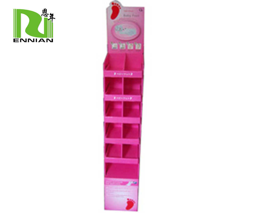 精品饰品鞋垫 脚垫 纸质展示架 化妆品超市产品纸货架