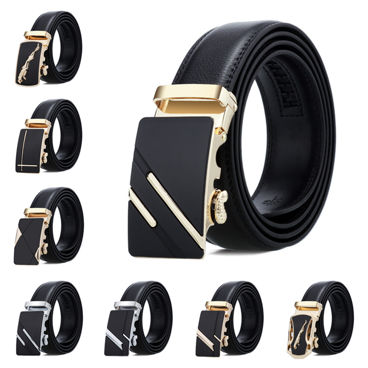 2023 New Hot Selling Dandeli Genuine Leather Men's Belt Casual Men's Automatic Buckle Belt Business Soft Cowhide Pant Belt_voghion.com
