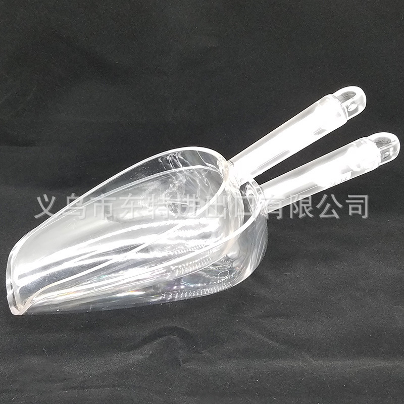 厂家直销透明冰铲pc塑料圆底冰铲粮食面粉铲多用取冰铲干果咖啡铲详情图4