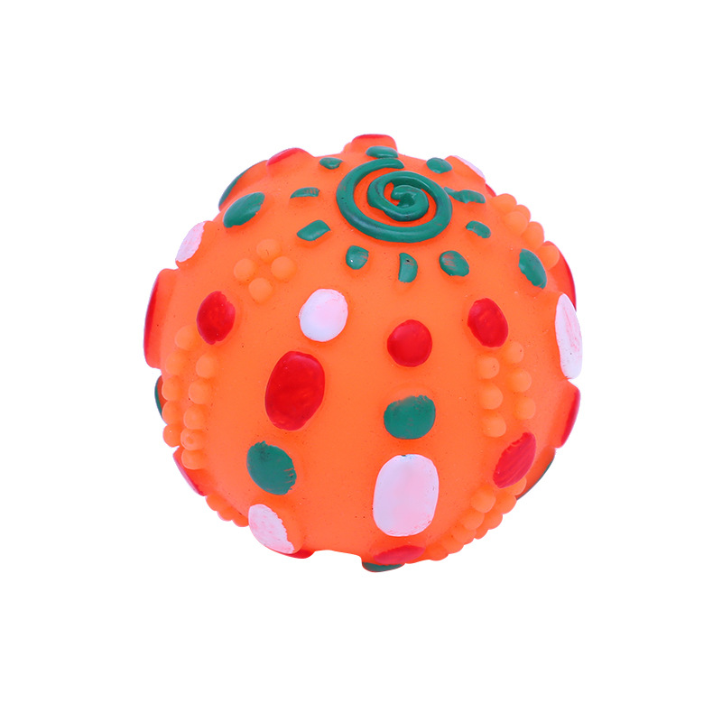 Pet Thunder Ball juguete creativo PVC vinilo perro teether bola juguete lanzar sonido juguete suministros para mascotas