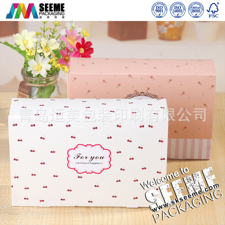 食品包装盒瓦楞白卡纸汉堡蛋糕 外卖打包彩盒定做印刷 印刷包装