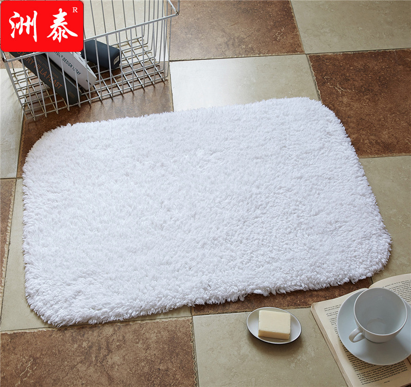 Five-Star Hotel Floor Mats, Bathroom Non-Slip Mats, Thickeneded Absorbent Foot Towels, Bathroom Floor Towels, Cotton Long-Haired Floor Mats