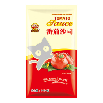 番茄醬1kg番茄沙司大包披薩雞翅薩薯條手抓餅調味醬料調味料批發