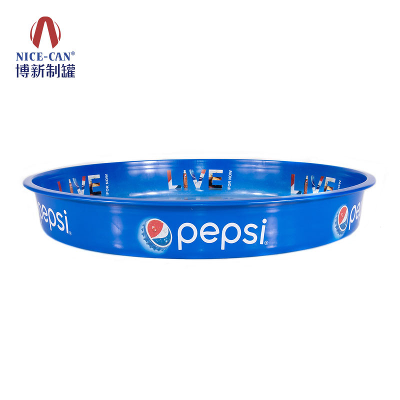 廠家定制圓形酒吧啤酒金屬托盤馬口鐵托盤NC2828-032