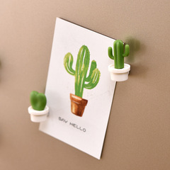 Creative Cute 3D Magnetic Refrigerator Magnet Cactus Succulent Plant Magnet Magnetic Sticky Note with Message