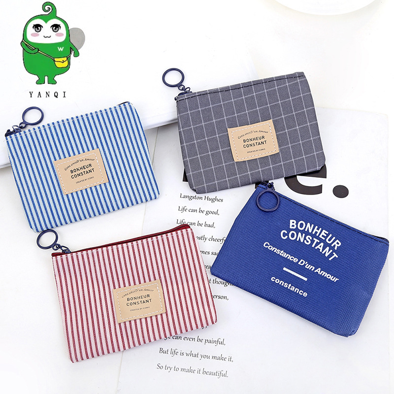 批发韩式布艺零钱包女士钥匙包创意硬币包迷你卡通帆布包LOGO订做