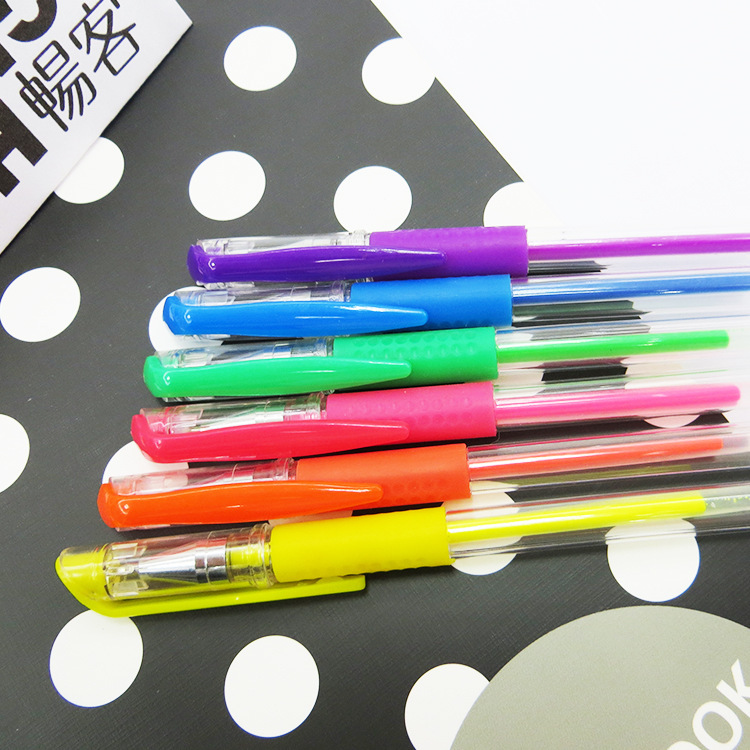 Rollerball pen, flashing set for elementary school students, 20 pieces
