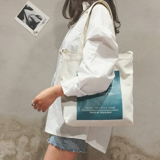 2023 New Arrival Canvas Shoulder Bag Female Student Korean Style Crossbody Bag Canvas Women's Bag Harajuku Simple Shoulder Bag