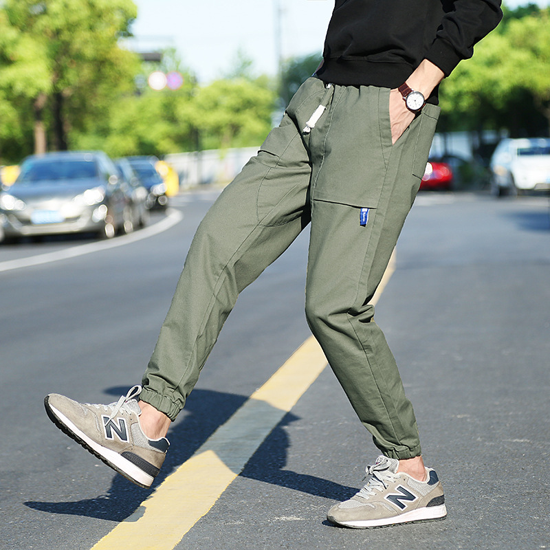 2019新款春夏季男式運動休閑九分褲男士休閑褲青年韓版男褲子批發