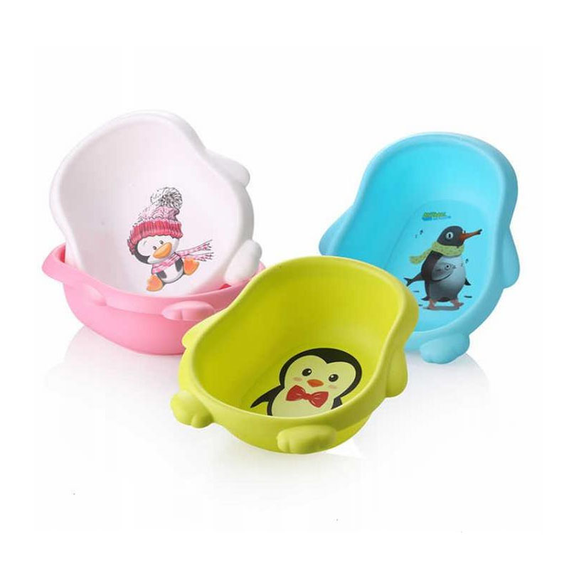 厂家批发卡通塑料盆创意企鹅盆儿童洗脸盆宝宝脸盆批发可定制LOGO|ru