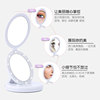 LED makeup mirror folding beauty makeup mirror is convenient to carry USB double -sided light mirror with a magnifying glass