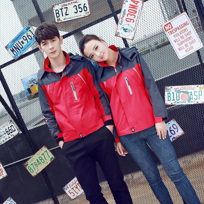 2020款春秋戶外沖鋒衣男女情侶秋季薄款單層登山服外套防風保暖