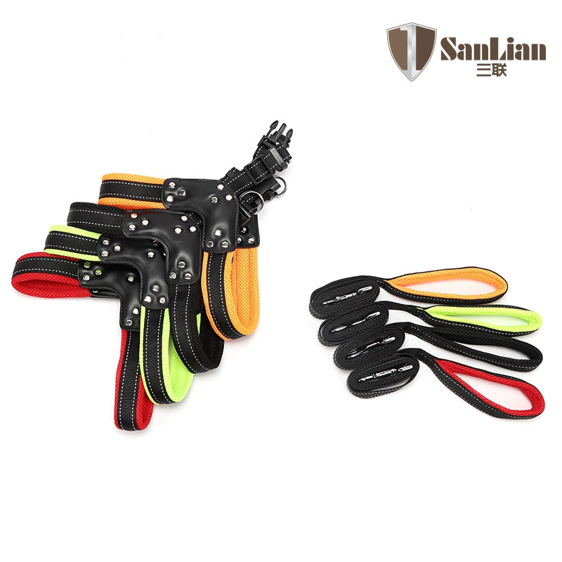 Pujiang Sanlian Товары для домашних животных Лента Тяговый ошейник для собак Тяговый трос Тяговый ремень Цепь для собак V-образная грудь сзади
