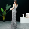 Evening Dress Banquet Noble Long Fishtail Evening Dress Sequins