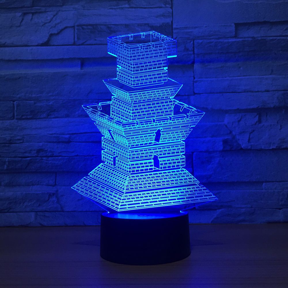 3D立体错觉灯 跨江大桥七彩触摸变色视觉灯 亚克力